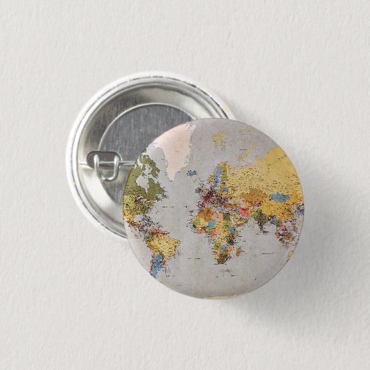 Weltkarte Button (Vorne & Hinten)