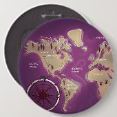 Weltkarte Button (Vorne & Hinten)