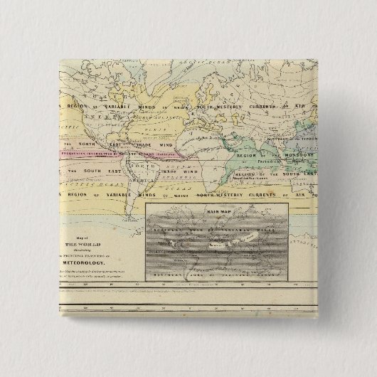 Weltkarte Button (Vorderseite)