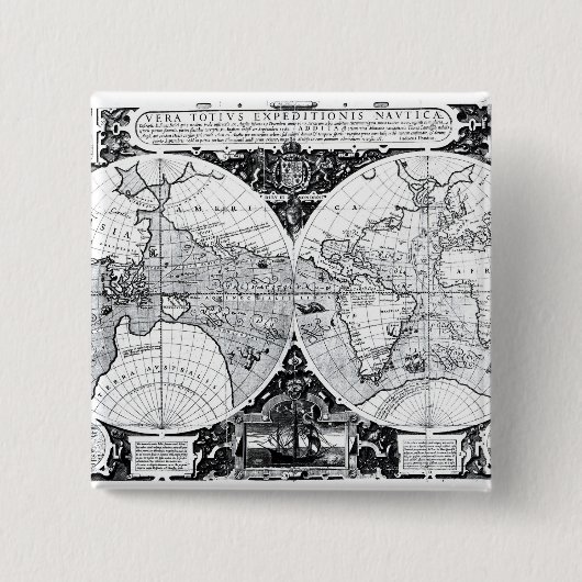 Weltkarte Button (Vorderseite)