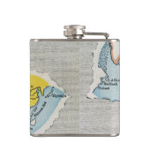 WELTKARTE, c1300. Flachmann (Rückseite)