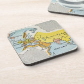 WELTKARTE, c1300. Getränkeuntersetzer (Linke Seite)