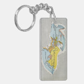 WELTKARTE, c1300. Schlüsselanhänger (Vorderseite links)