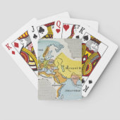 WELTKARTE, c1300. Spielkarten (Rückseite)