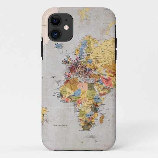 Weltkarte Case-Mate iPhone Hülle (Rückseite)