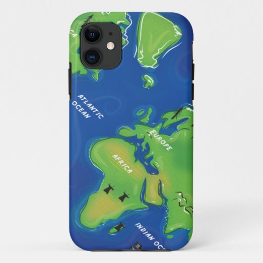 Weltkarte Case-Mate iPhone Hülle (Rückseite)