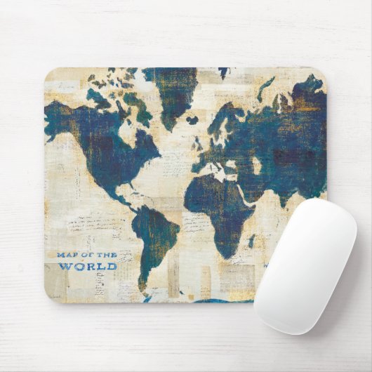Weltkarte-Collage Mousepad (Mit Mouse)