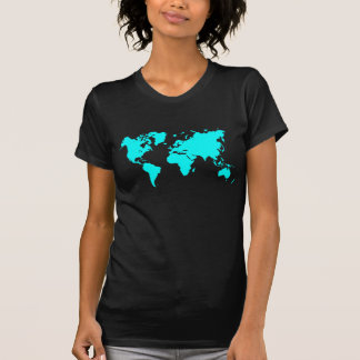 Weltkarte - Cyan T-Shirt