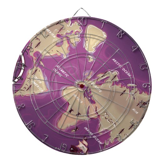 Weltkarte Dartscheibe (vorne)