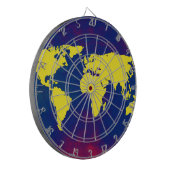 Weltkarte Dartscheibe (Vorderseite Links)