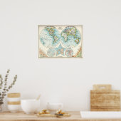 Weltkarte der Antike Poster (Küche)