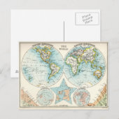Weltkarte der Antike Postkarte (Vorne/Hinten)