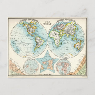 Weltkarte der Antike Postkarte