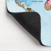 Weltkarte der Aquarellbilder Mousepad (Ecke)