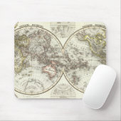 Weltkarte der Doppelhalbkugel Mousepad (Mit Mouse)