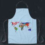 Weltkarte der Flaggen - Allround-Print-Schürze Schürze<br><div class="desc">Weltkarte der Flaggen - Allround-Print-Schürze</div>