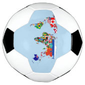 Weltkarte der Flaggen - Fußballball Fußball (Gedreht)