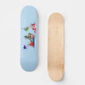 Weltkarte der Flaggen Skateboard (Vorderseite)