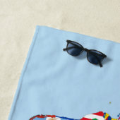 Weltkarte der Flaggen Strandtuch (Beispiel)
