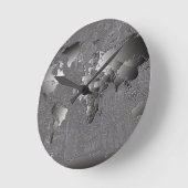 Weltkarte der Galaxie schwarz-weiß 5 Runde Wanduhr (Winkel)