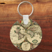 Weltkarte der Geschenke von 1689 Schlüsselanhänger (Vorderseite)