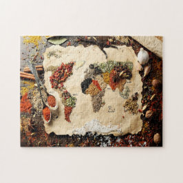 Weltkarte der Gewürze Jigsaw Puzzle