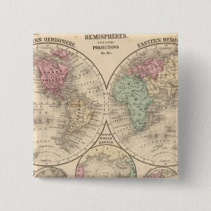 Weltkarte der Hemisphären von Mitchell Button