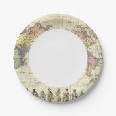 Weltkarte der Kleidungsstile Pappteller (Vorderseite)