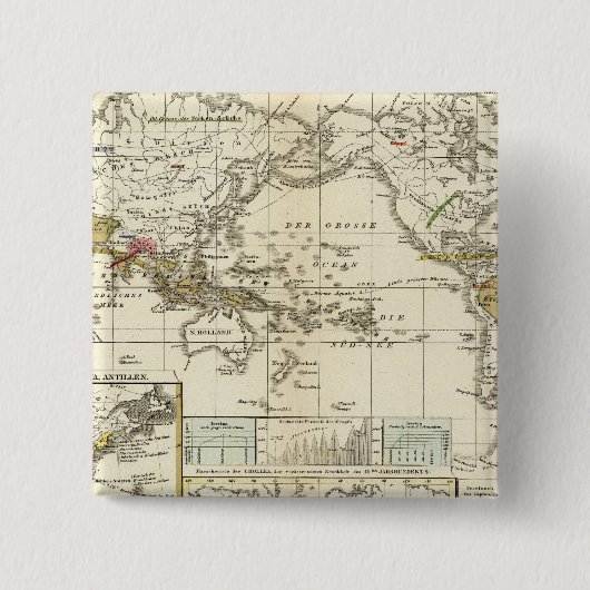 Weltkarte der Krankheiten Button (Vorderseite)
