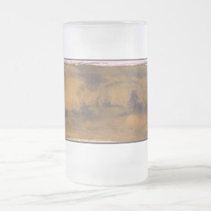 Weltkarte der Mars Roten Planeten per Satellit Mattglas Bierglas