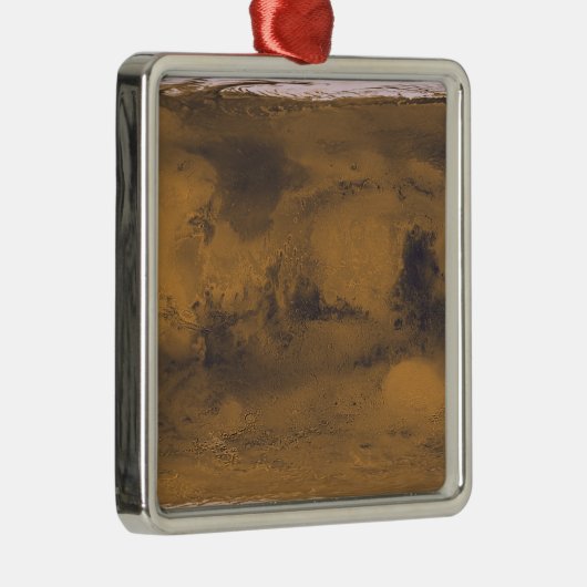 Weltkarte der Mars Roten Planeten per Satellit Ornament Aus Metall (Rechts)