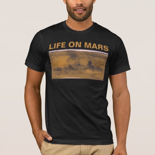 Weltkarte der Mars Roten Planeten per Satellit T-Shirt (Vorderseite)