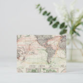 Weltkarte der Meeresströmungen Postkarte (Stehend Vorderseite)