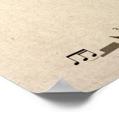 Weltkarte der Musiknoten Poster (Ecke)