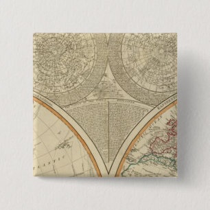 Weltkarte der Nordhalbkugel Button