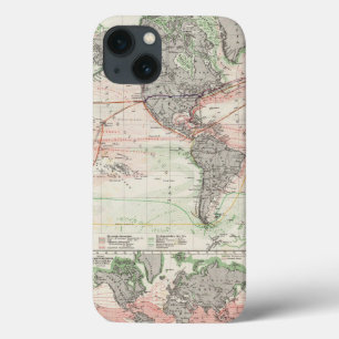 Weltkarte der Ozean-Strom Case-Mate iPhone Hülle