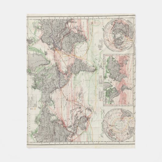 Weltkarte der Ozean-Strom Fleecedecke (Vorderseite)