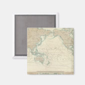 Weltkarte der Schiffskanale Magnet (Vorderseite/Rückseite)