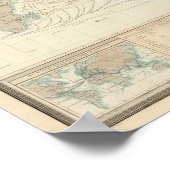 Weltkarte der Schiffskanale Poster (Ecke)