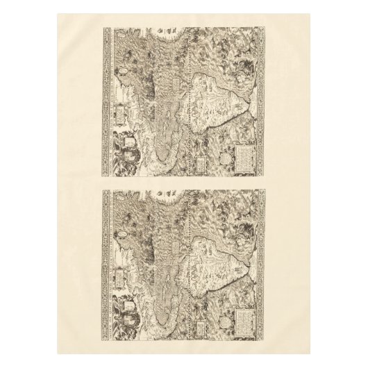 Weltkarte der Seefahrer Tischdecke (Vorderseite)