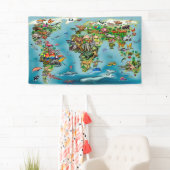 Weltkarte der Tiere Banner (Insitu)