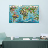 Weltkarte der Tiere Banner (Messeveranstaltung)