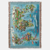 Weltkarte der Tiere Decke (Vorderseite Vertikal)