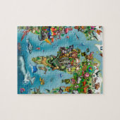 Weltkarte der Tiere Puzzle (Horizontal)