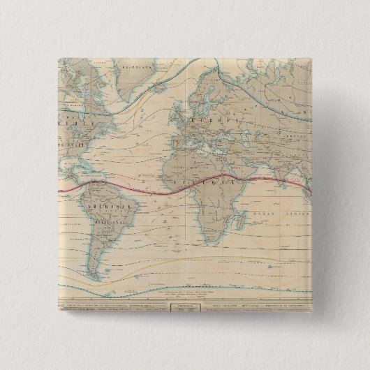 Weltkarte der Vegetation Button (Vorderseite)