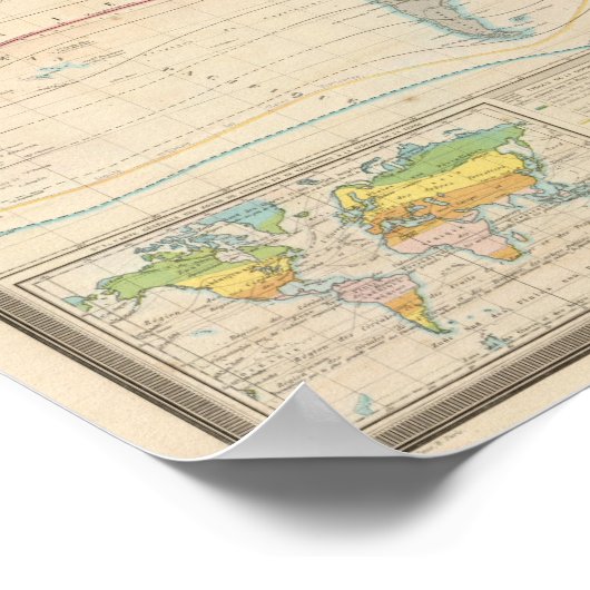 Weltkarte der Vegetation Poster (Ecke)