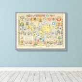 Weltkarte der Vereinten Nationen Leinwanddruck (Insitu (Holzboden))