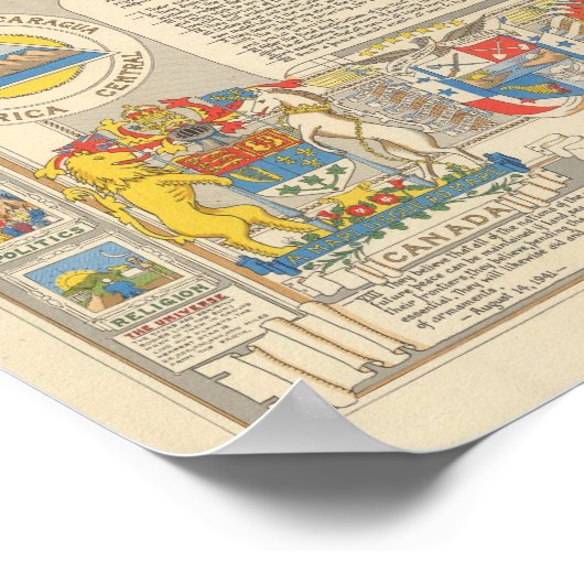 Weltkarte der Vereinten Nationen Poster (Ecke)