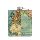 Weltkarte der Vereinten Staaten Flachmann (Rückseite)