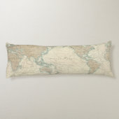 Weltkarte der Verschiffen-Kanäle Seitenschläferkissen (Rückseite)